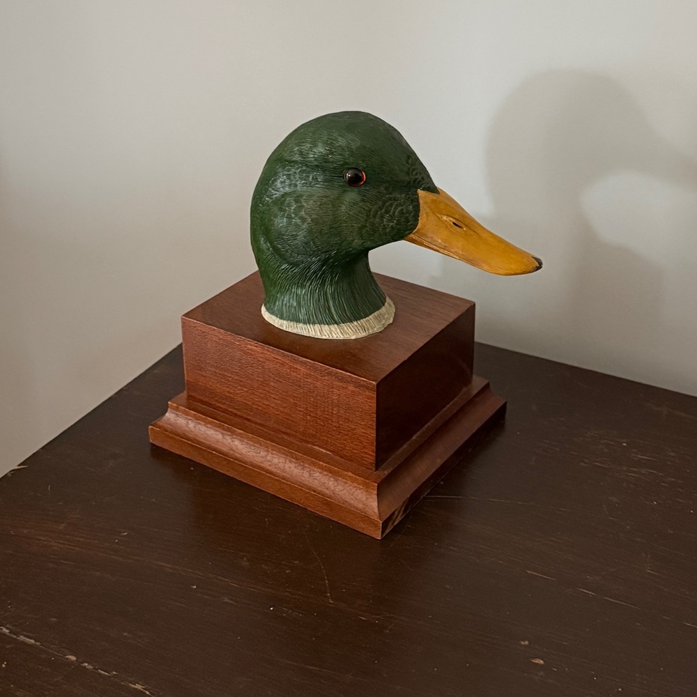 Vintage Mallard Duck Carving Sculpture by Ron Sadler – Limited Edition #51